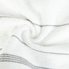 Ręcznik z bawełny ze sznurkowym zdobieniem 50x90cm - 50 X 90 cm - biały 5
