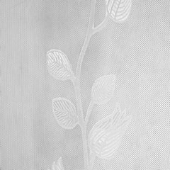 Firana gotowa żakardowy motyw roślinny 140x250 - 140 x 250 cm - biały 3