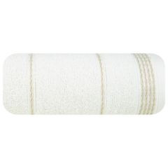 Ręcznik z bawełny ze sznurkowym zdobieniem 50x90cm - 50 X 90 cm - kremowy 2