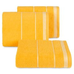 Ręcznik z bawełny ze sznurkowym zdobieniem 70x140cm - 70 X 140 cm - żółty 1