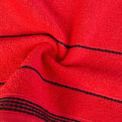 Ręcznik z bawełny ze sznurkowym zdobieniem 50x90cm - 50 X 90 cm - czerwony 5