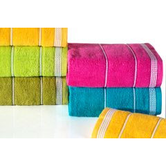 Ręcznik z bawełny ze sznurkowym zdobieniem 70x140cm - 70 X 140 cm - zielony 3