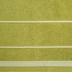 MIRA OLIWKOWY RĘCZNIK BAWEŁNIANY ZE STEBNOWANĄ BORDIURĄ 50x90 cm EUROFIRANY - 50 X 90 cm - oliwkowy 9