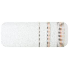 Ręcznik z bawełny z ozdobnym stebnowaniem 70x140cm - 70 X 140 cm - biały 2