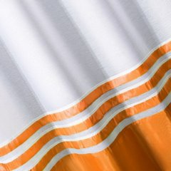 Dwukolorowa FIRANA na przelotkach 140x250 cm biel+pomarańczowy - 140 X 250 cm - pomarańczowy 2