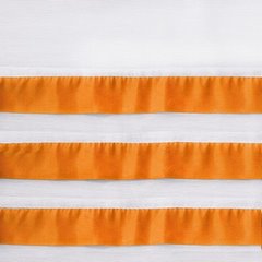 Dwukolorowa FIRANA na przelotkach 140x250 cm biel+pomarańczowy - 140 X 250 cm - pomarańczowy 3