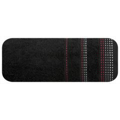 Ręcznik z bawełny z ozdobnym stebnowaniem 50x90cm - 50 X 90 cm - czarny 2