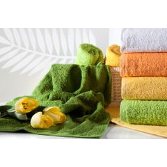 Gładki ręcznik kąpielowy z bawełny Eurofirany - 50 x 90 cm - zielony 6