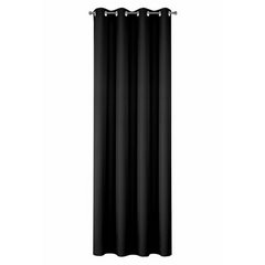 Zasłona gotowa RITA długa czarna z matowej  gładkiej tkaniny  na przelotkach 140x250 cm EUROFIRANY - 140 x 250 cm - czarny 6