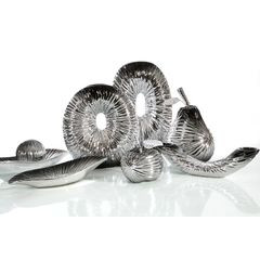 Figurka ceramiczna ryba srebrno-czarna 18 cm - 21 X 20 X 18 - srebrny 4