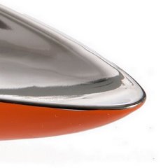 Misa ceramiczna łódka pomarańczowo-srebrna  - 42 X 17 X 7 cm - pomarańczowy 6