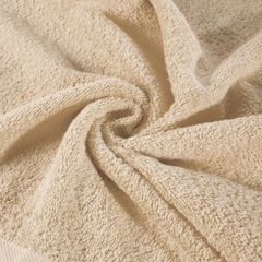 Gładki ręcznik kąpielowy z bawełny Eurofirany - 100 x 150 cm - beżowy 5