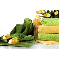 Gładki ręcznik kąpielowy z bawełny Eurofirany - 100 x 150 cm - beżowy 7