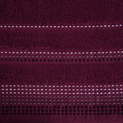 Ręcznik z bawełny z ozdobnym stebnowaniem 50x90cm - 50 X 90 cm - fioletowy 7