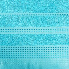 Ręcznik z bawełny z ozdobnym stebnowaniem 50x90cm - 50 x 90 cm - niebieski 7