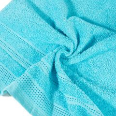 Ręcznik z bawełny z ozdobnym stebnowaniem 50x90cm - 50 x 90 cm - niebieski 8