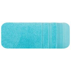 Ręcznik z bawełny z ozdobnym stebnowaniem 50x90cm - 50 x 90 cm - niebieski 2