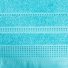 Ręcznik z bawełny z ozdobnym stebnowaniem 50x90cm - 50 x 90 cm - niebieski 4
