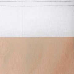 Zasłona biała z beżówym pasem przelotki 140x250cm - 140 X 250 cm - biały/beżowy 2