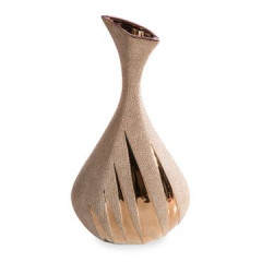 Wazon dekoracyjny ceramiczy złoty 48 cm  - 24X11X48 - złoty 1
