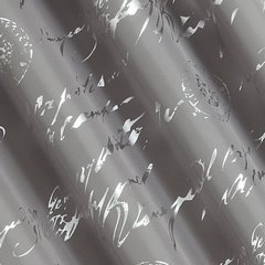 Zasłona gotowa Cecily 2 stalowa ze srebrnym wzorem na przelotkach 140x250 cm Eurofirany - 140 x 250 cm - szary 2