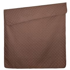 Narzuta pikowana w kwadraty czekoladowy brąz+poduszka 170x210cm - 170 X 210 cm, 1 szt. 40 X 40 cm - brązowy 7