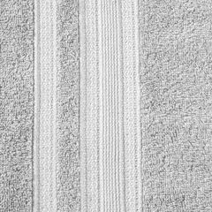Ręcznik kąpielowy JUDY srebrny z bordiurą w błyszczące paski Eurofirany - 70 x 140 cm - srebrny 7