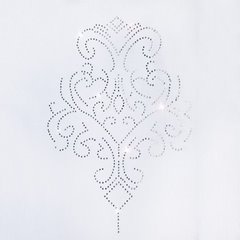Zasłona gotowa zdobiona ornamentem z cyrkoniami 140x250 - 140 x 250 cm - biały 3