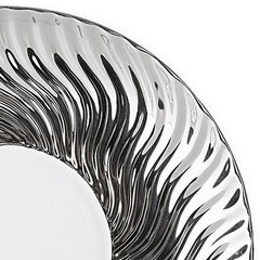 Patera ceramiczna srebrno-biała  - ∅ 27 X 3 cm - srebrny/biały 10