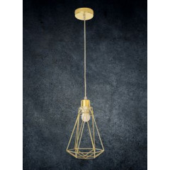 Lampa wisząca WIRE szara w stylu industrialnym Eurofirany - ∅ 36 x 62 cm - srebrny 5