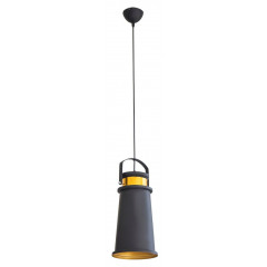 Lampa wisząca LARRY czarno-złota metalowa w stylu industrialnym Eurofirany - ∅ 19 x 36 cm - złoty 1