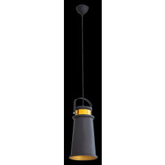 Lampa wisząca LARRY czarno-złota metalowa w stylu industrialnym Eurofirany - ∅ 19 x 36 cm - złoty 2
