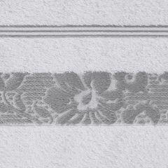 Ręcznik SYLWIA biały z bordiurą w kwiaty Eurofirany - 50 x 90 cm - biały 8