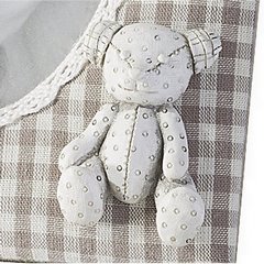 Ramka z koronką i aplikacją 3D krata 16 x 21 cm - 16 X 1 X 21 cm - beżowy 6