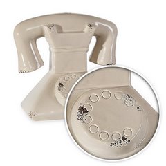 EVEREN CERAMICZNA FIGURKA DEKORACYJNA KOŁO TELEFON Z DOLOMITU 18x13x17 cm - 18 X 13 X 17 cm - beżowy 5