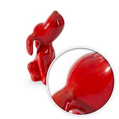 Figurka ceramiczna piesek czerwony 22 cm - 14 X 11 X 22 - czerwony 5