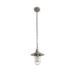 Lampa loftowa metalowa w stylu retro - ∅ 24 X 29-125 cm - srebrny 1