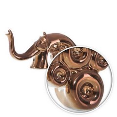 Figurka ceramiczna słoń abstrakcyjny brązowy - 20 X 4 X 8 cm - brązowy 5