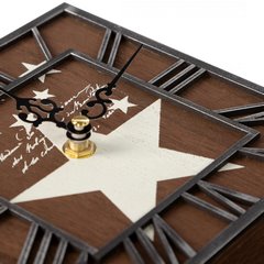 Zegar dekoracyjny styl vintage - 16 x 4 x 16 cm - brązowy 3