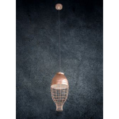 Lampa wisząca LUCY złota metalowa loftowa w stylu industrialnym Eurofirany - ∅ 39 x 11 cm - miedziany 5