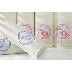 Ręcznik dziecięcy BABY 19 z miękkiej bawełny ze słonikiem Eurofirany - 50 x 90 cm - kremowy 5