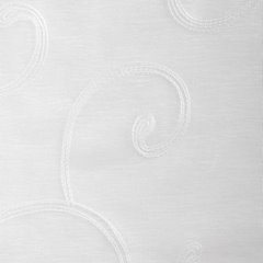 Zasłona haftowana ornamentowy wzór przelotki 140x250cm - 140 X 250 cm - biały 3