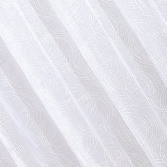 Zasłona z haftem koła białe 140x250cm - 140 X 250 cm - biały 2