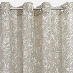 Zasłona z haftem koła oliwkowa przelotki 140x250cm - 140 x 250 cm - oliwkowy 4