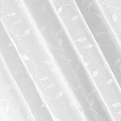 Firana BELINDA z motywem liści Eurofirany - 140 x 250 cm - biały 2