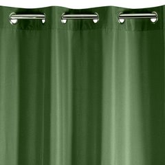 Zasłona gotowa RITA długa ciemna zielona z matowej  gładkiej tkaniny  na przelotkach 140x250 cm EUROFIRANY - 140 x 250 cm - ciemnozielony 5