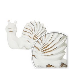 CALEN BIAŁA FIGURKA DEKORACYJNA ŚLIMAK  21x14x12 cm - 21 X 14 X 12 cm - biały 5