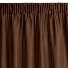 Zasłona gotowa RITA długa brązowa z matowej gładkiej tkaniny  140x270 cm na taśmie - 200 x 280 cm - brązowy 5