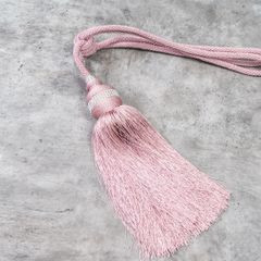 Dekoracyjny sznur TRACY różowy do upięć z chwostem Eurofirany - 63 cm - różowy 1