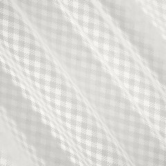 Kamila biała firana ze wzorem klasycznej kratki 140x250 cm na przelotkach - 140 x 250 cm - biały 2